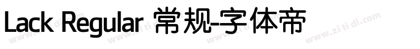 Lack Regular 常规字体转换